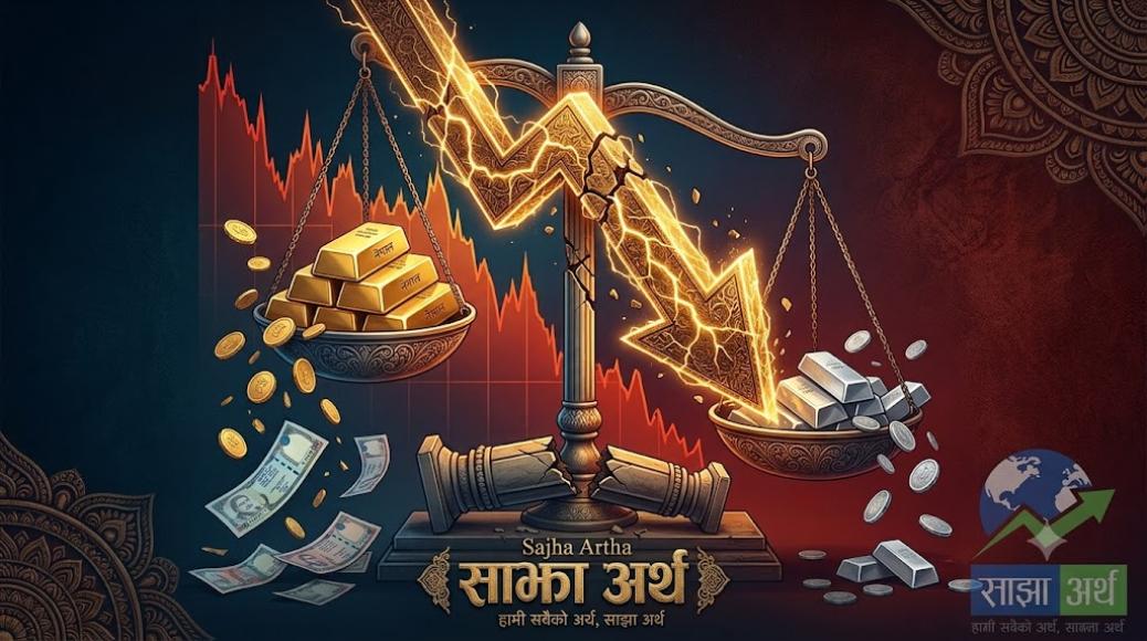 सुनको मूल्यमा भारी गिराटव, चाँदी पनि सस्तियो