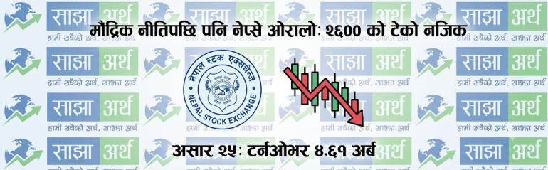 मौद्रिक नीतिपछि पनि सम्हालिन सकेन नेप्से