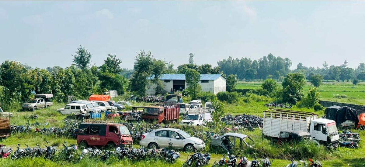 लिलाम नहुँदा  भन्सारमै थन्किए सवारीसाधन