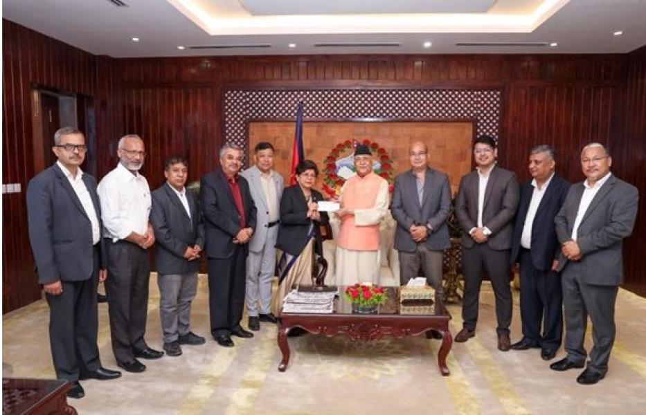 प्रधानमन्त्री दैवी प्रकोप राहत कोषमा साल्ट ट्रेडिङ कर्पोरेसन लिमिटेडद्वारा रु ६० लाख हस्तान्तरण