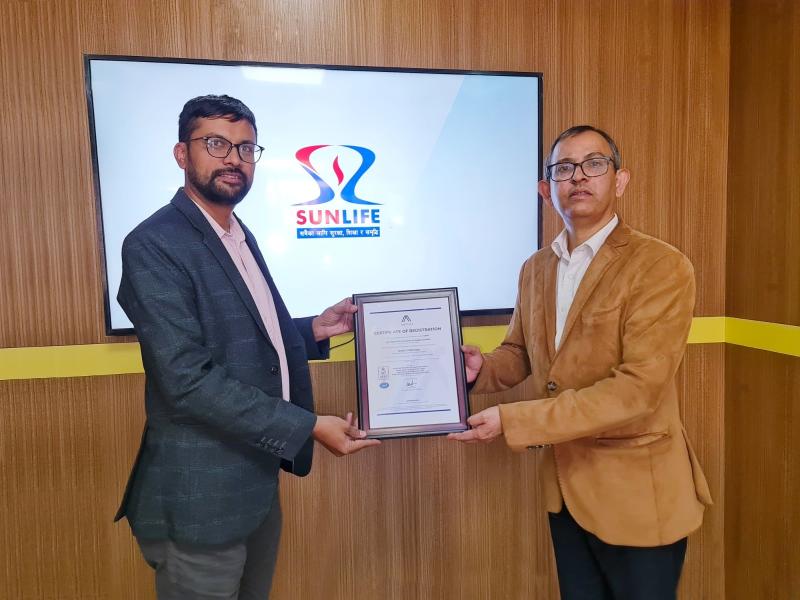 सन नेपाल लाइफ इन्स्योरेन्सले पायो आइएसओ/आईईसी २७००१:२०२२ को प्रमाणपत्र