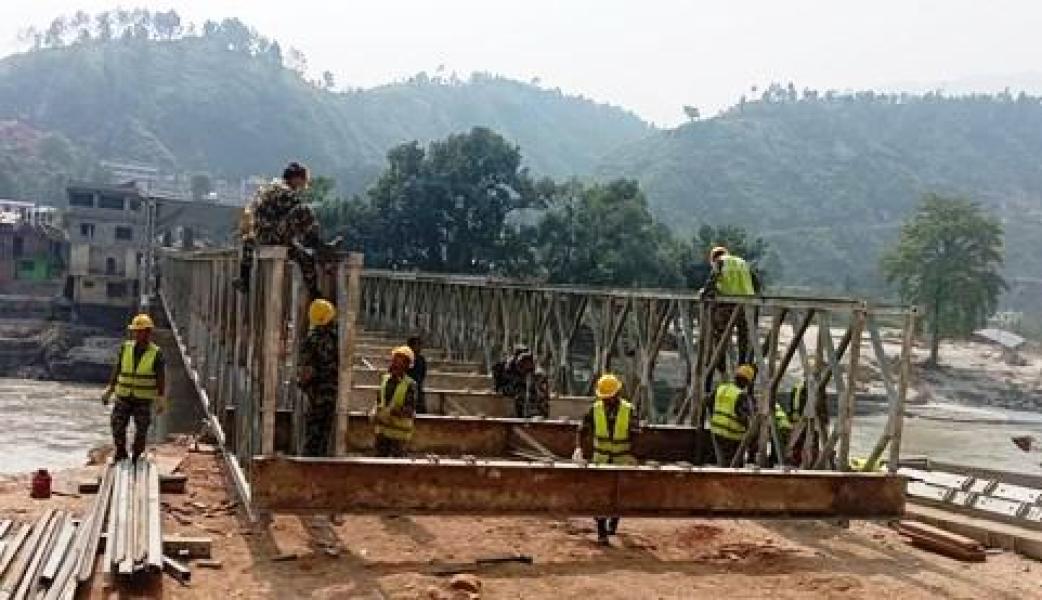 खुर्कोटको पुल निर्माण तिब्र