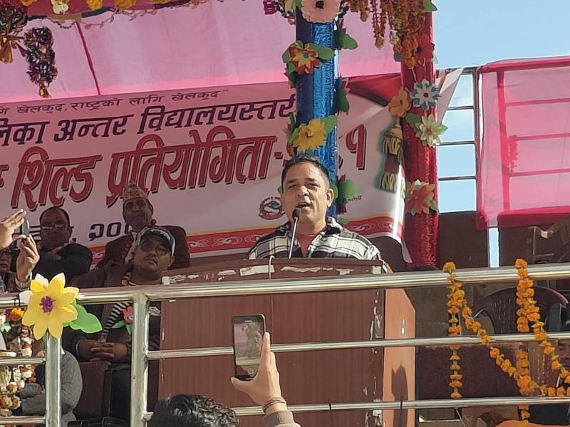 भीमेश्वर नगरस्तरीय राष्ट्रपति रनिङ्ग शिल्ड प्रतियोगिताको उद्घाटन