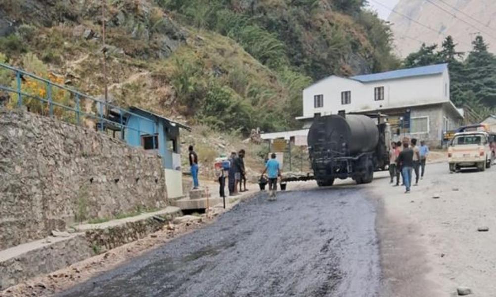 कालीगण्डकी करिडोर:म्याग्दीको दाना खण्डमा धमाधम कालोपत्र हुँदै