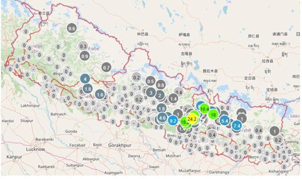 कोशी, बागमती, गण्डकी र सुदूरपश्चिम प्रदेशका केही स्थानमा मुसलधारे वर्षा हुने