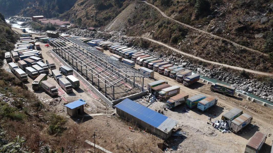 रसुवा सुक्खा बन्दरगाहको निर्माण कार्य आगामी असारभित्र सम्पन्न हुने