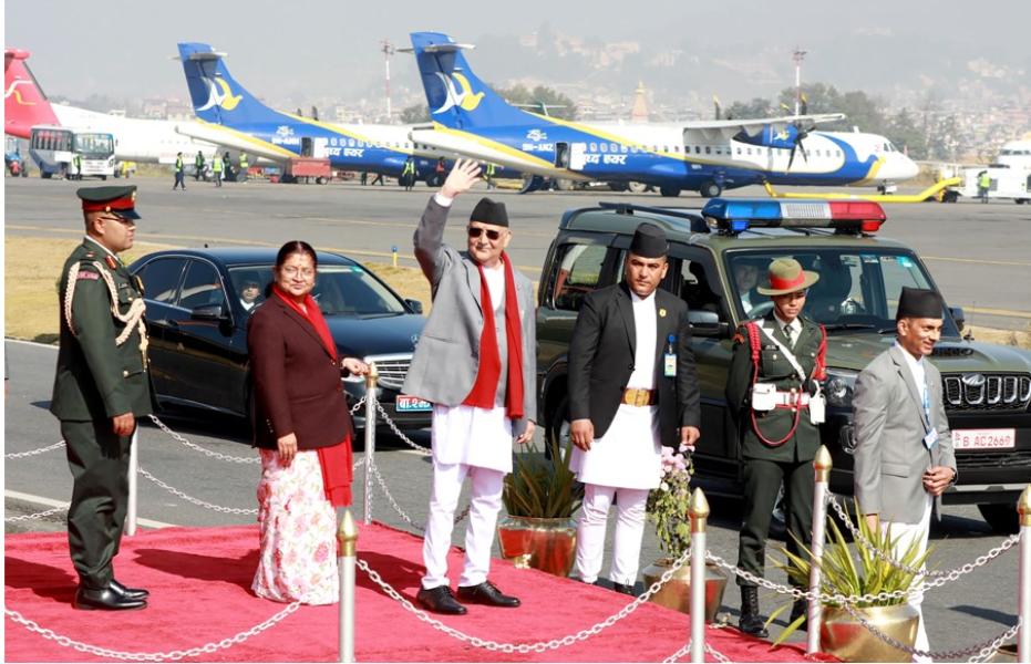 प्रधानमन्त्री ओली चीन प्रस्थान