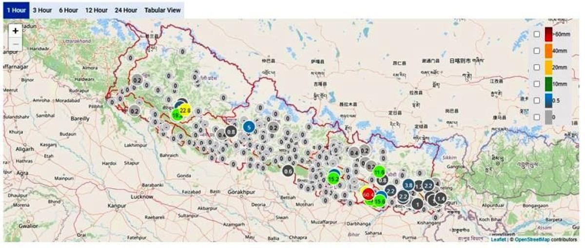 मधेस र कोशी प्रदेशको तराईका केही स्थानमा वर्षासँगै  हुरी चल्ने