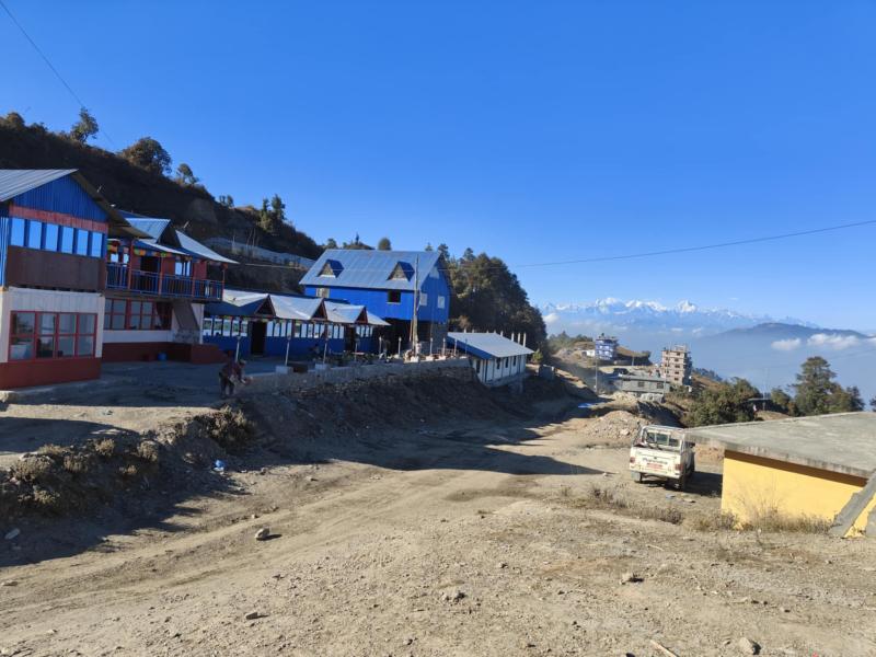 पर्यटकीय क्षेत्र शैलुङको प्रवेशद्वार कालापानीबाट देखिएको दृष्य