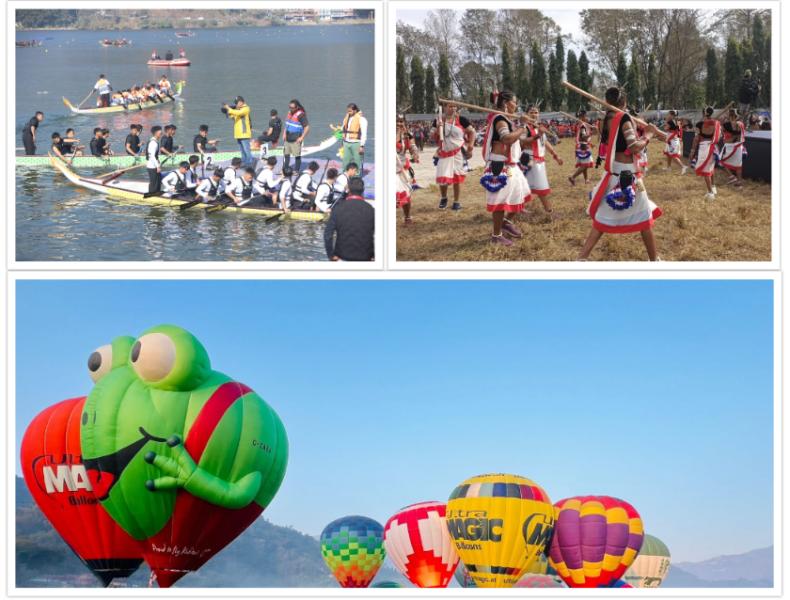 नयाँ बर्षको स्वागतमा जल, जमिन र आकाशलक्षित महोत्सवले गुल्जार पोखरा