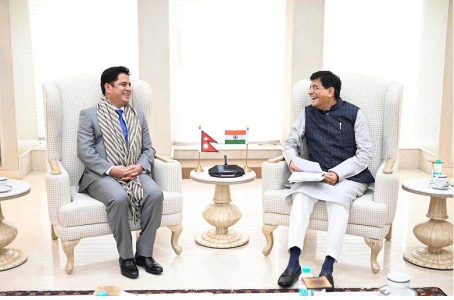 उद्योगमन्त्री भण्डारी र भारतीय समकक्षी गोयलबीच भेटवार्ता