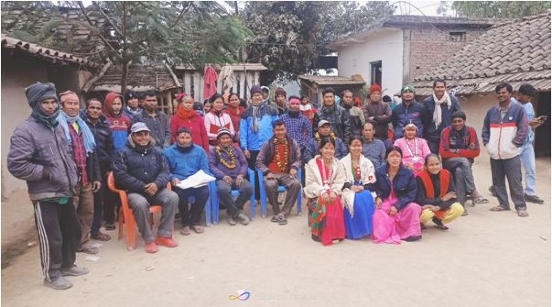 थारू समुदायले वरघर (भलमन्सा) छान्दै