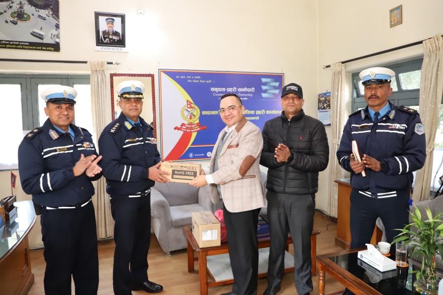 Nabil Bank Donates 20 Mobile Phones to Kathmandu Valley Traffic Police Office