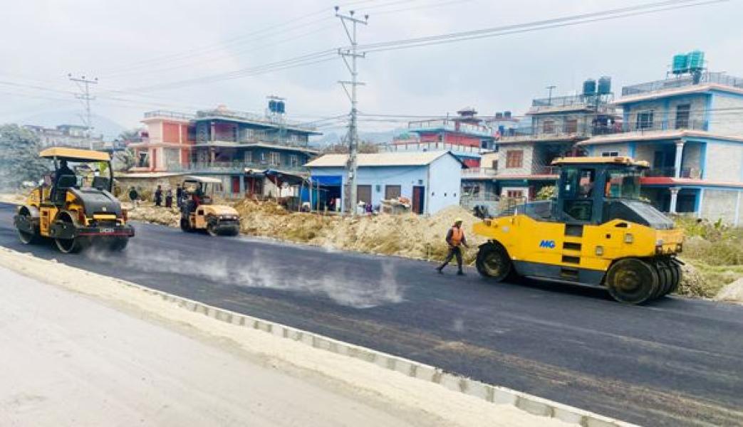 पोखरा–मुग्लिन आयोजना : पोखरा–जामुने खण्डमा  २८ किमी कालोपत्र