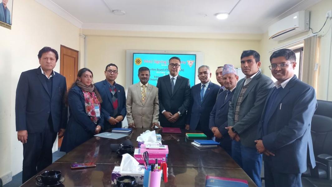 पुँजी बजारका विषयमा अध्ययन तथा अनुसन्धान गर्न धितोपत्र बोर्ड र त्रिभुवन विश्वविद्यालय व्यवस्थापन केन्द्रीय विभागले सहकार्य गर्दै