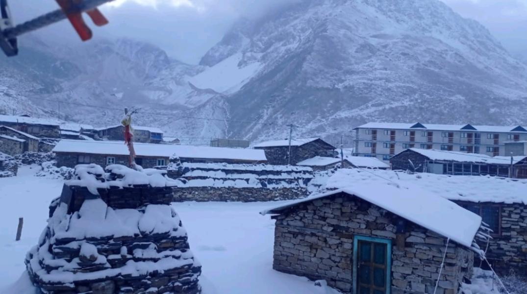 नुब्रि भ्यालीमा हिमपात