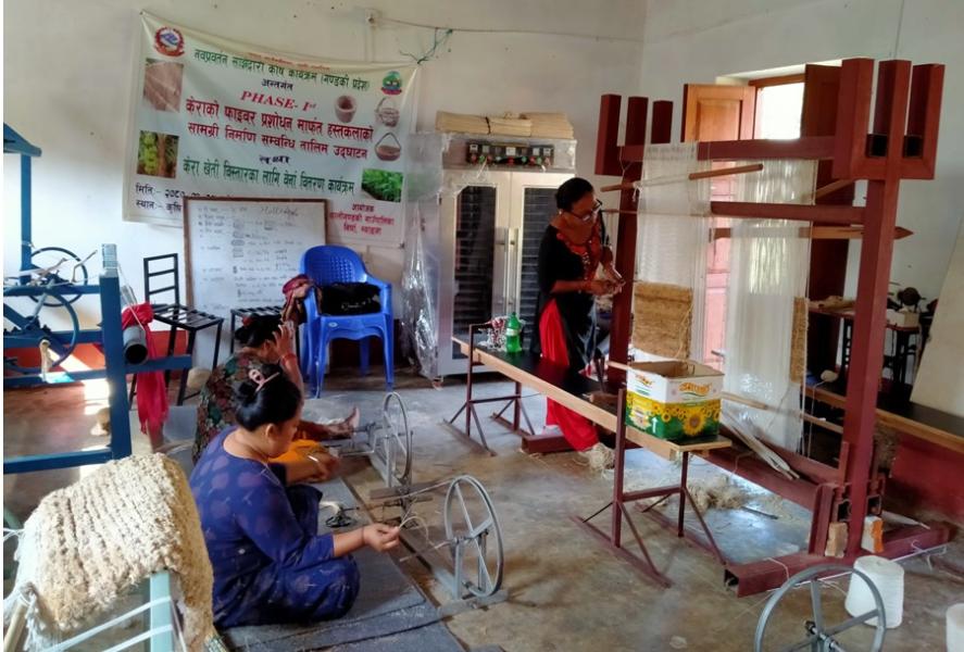 कालीगण्डकीमा केराको ‘फाइबर’बाट हस्तकलाका सामग्री