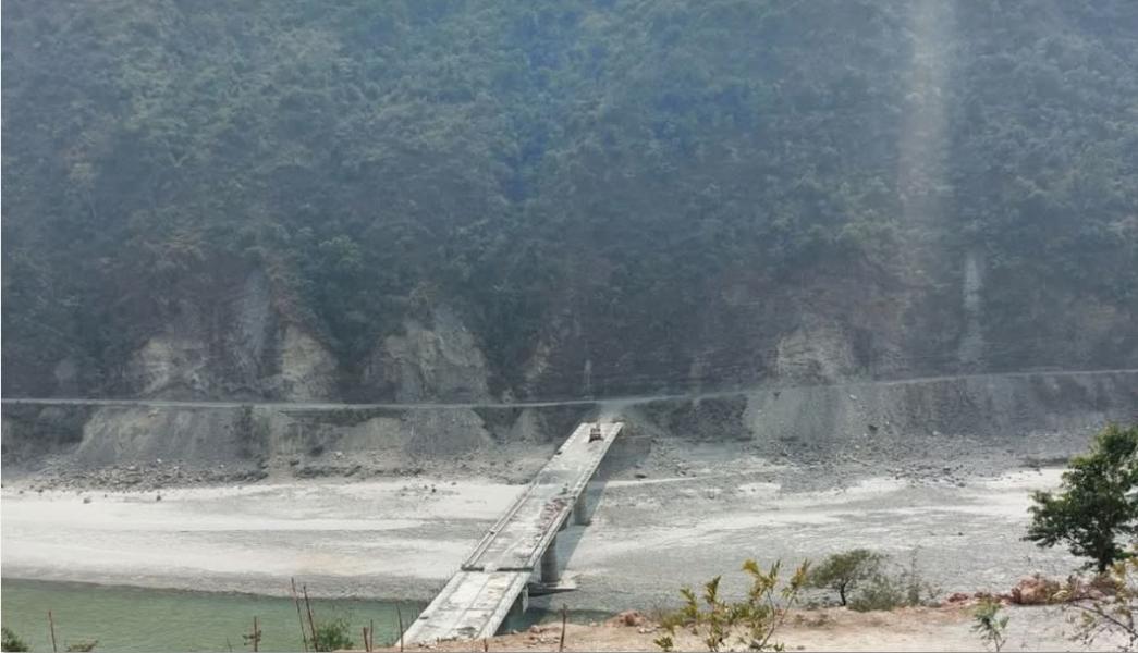 रामेछापको कोलन्जोर घाटमा पुल निर्माण सम्पन्न भएन