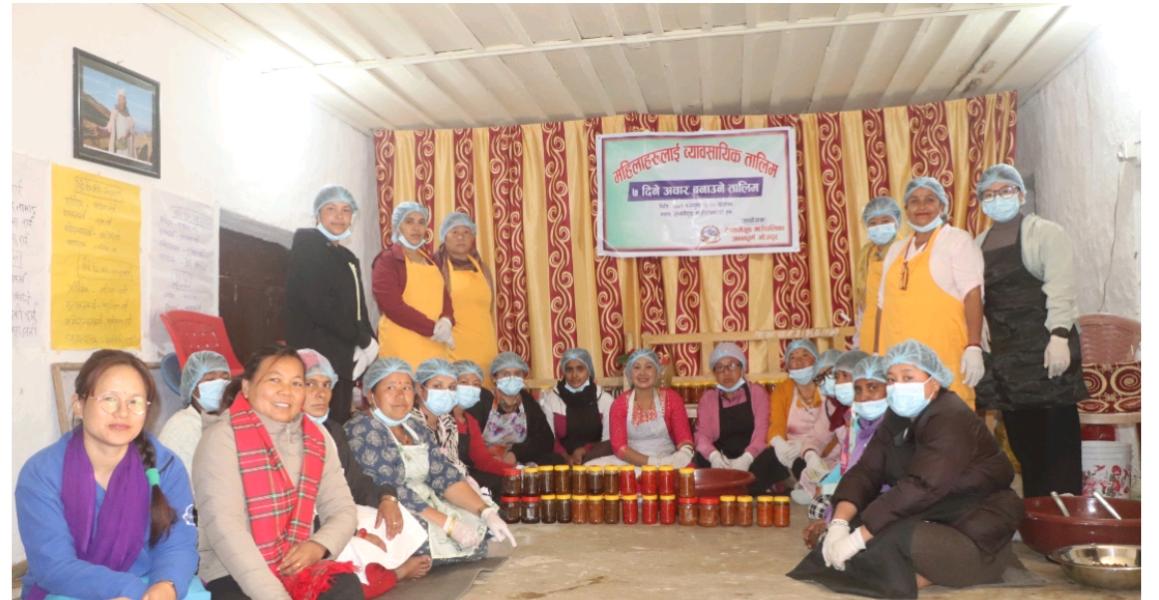 महिलालाई आत्मनिर्भर बनाउन जीविकोपार्जनसम्बन्धी तालिम