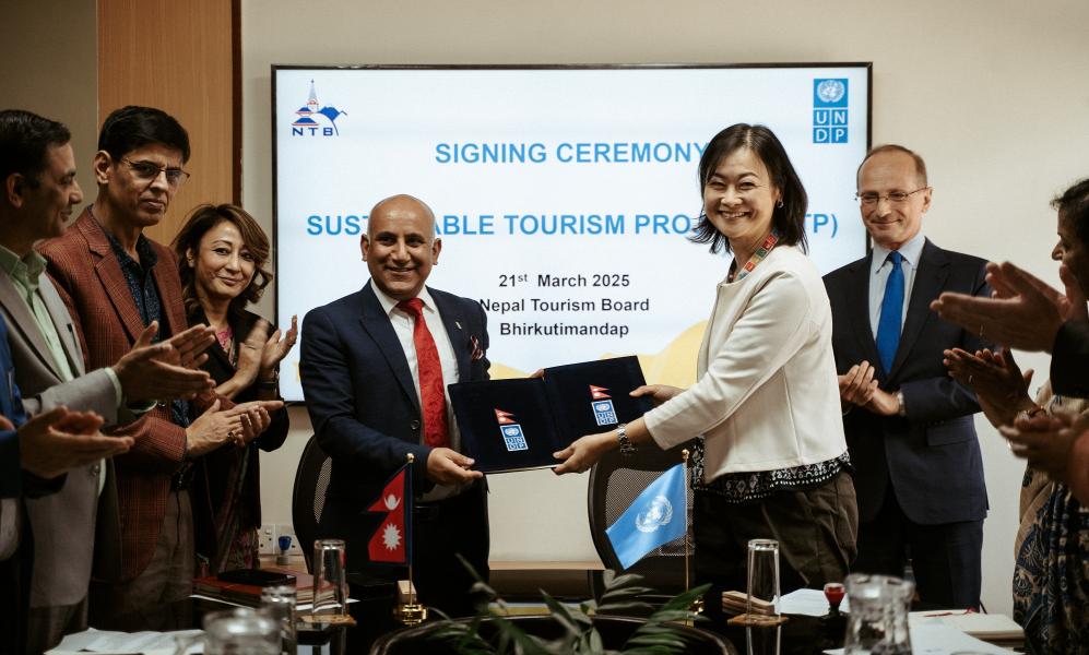 पर्यटन बोर्ड र युएनडीपीबीच ५० लाख अमेरिकी डलरको दिगो पर्यटन परियोजना सम्झौता