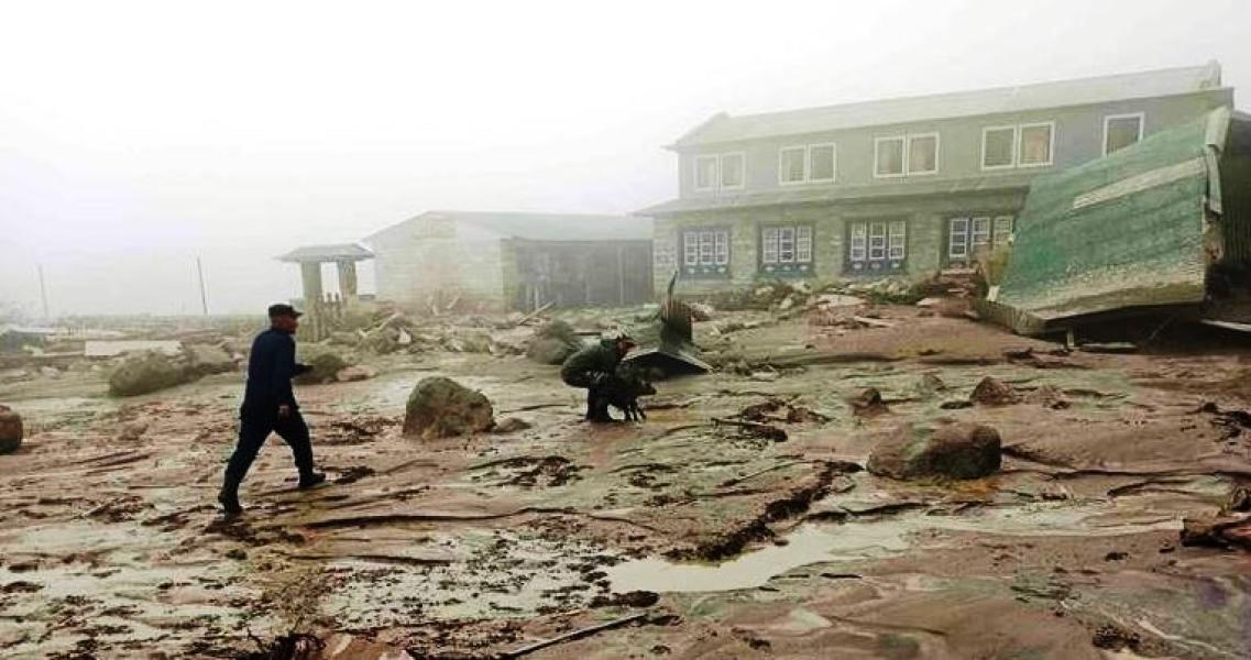 थामे खोलाको तटीय क्षेत्रमा कटान जारी