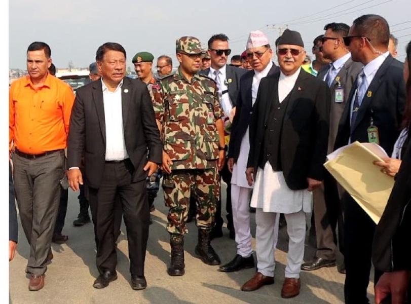 नारायणघाट–बुटवल सडक समयमै पूरा हुन्छ : प्रधानमन्त्री ओली