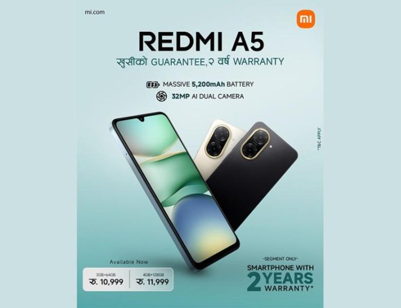 नेपालमा रेडमी ए५ सार्वजनिक