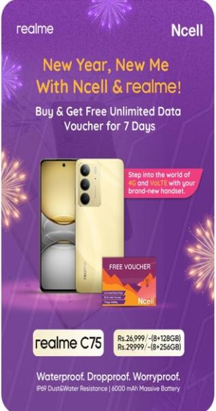 Ncell and realme Collaborate for New Year with Exciting Offer on realme C75
