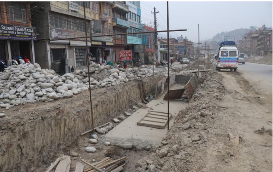 धुलिखेल–साँगा सडकः पुलबजार क्षेत्रमा काम रोकियो