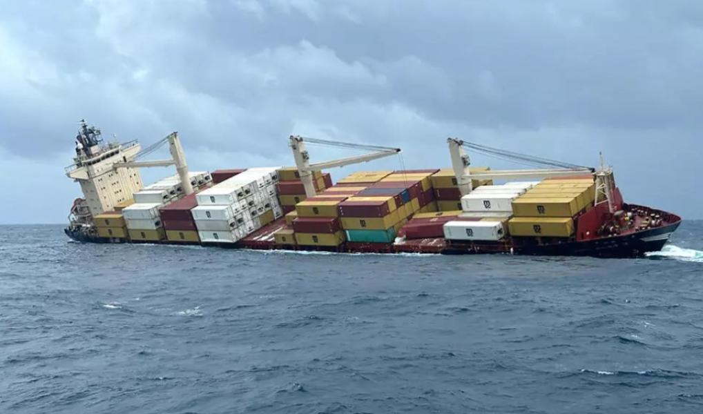 Container ship sinks off India's south coast with hazardous cargo