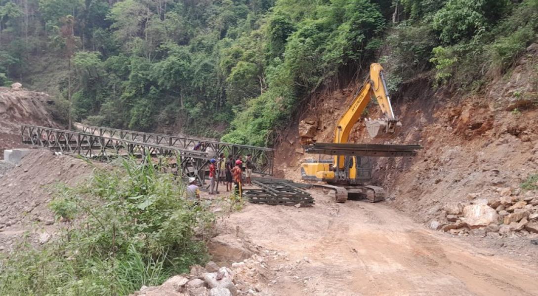पुवाखोलामा ‘बेलिब्रिज’निर्माण अन्तिम चरणमा