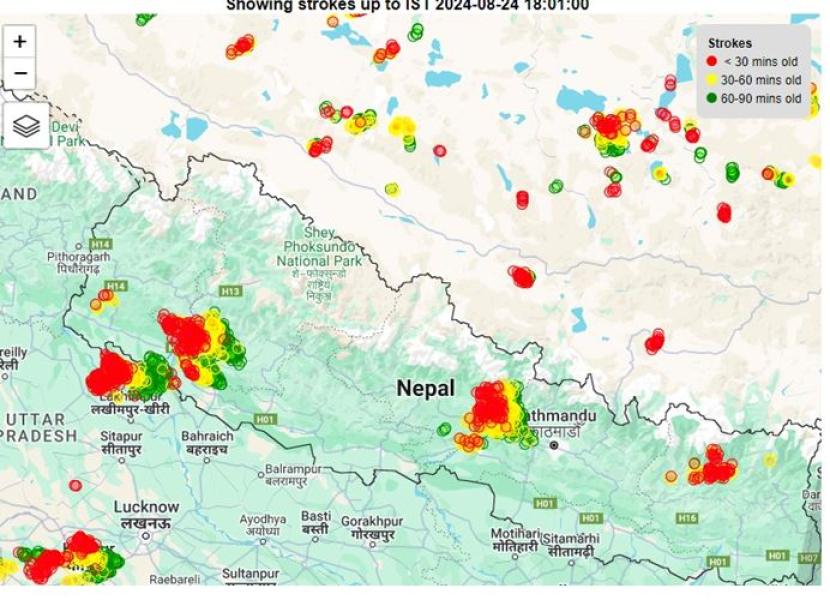आजको मौसमको पूर्वानुमान
