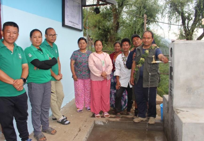 लेकगाउँमा ‘एक घर एक धारा’ खानेपानी विस्तार