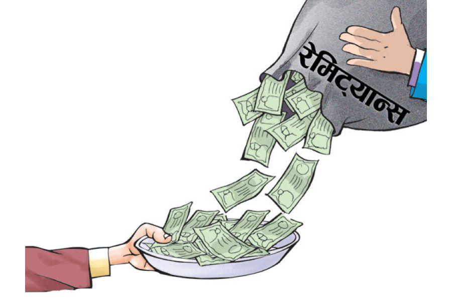 पन्ध्र खर्ब ३२ अर्ब ९३ करोड विप्रेषण भित्रियो