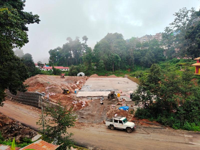 दोलखा सदरमुकाम चरिकोटमा बसपार्क निर्माण सुरु