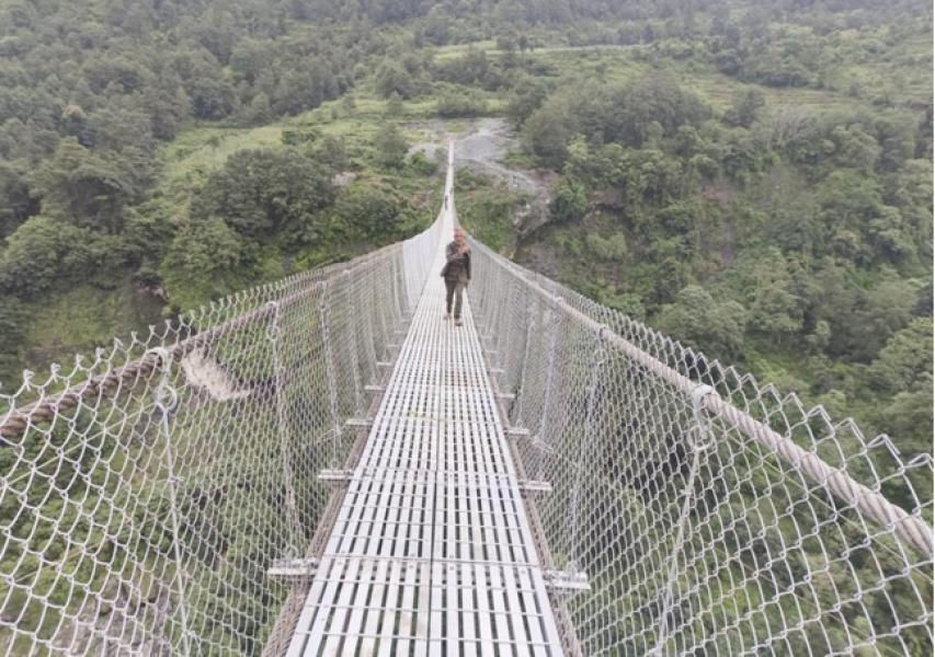 झोलुङ्गे पुल निर्माण गरेपछि यात्राअवधि छोटियो