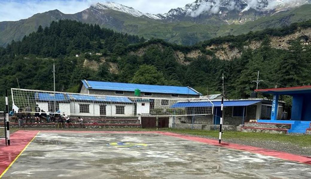 मुुस्ताङको कोवाङमा खेलमैदान निर्माण