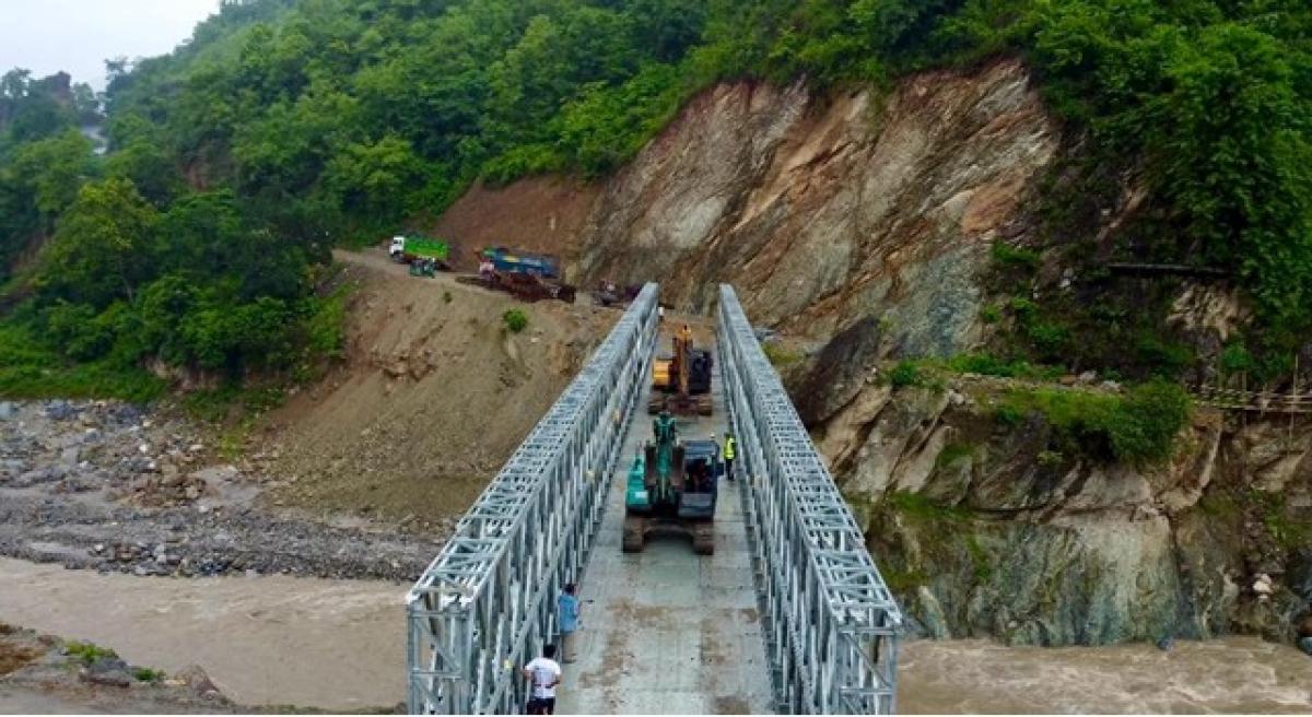 हेंवा खोलामा ‘मोडुलर बेलिब्रिज’ जडान