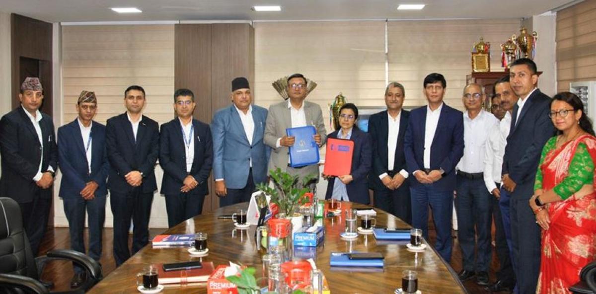 राष्ट्रिय वाणिज्य बैंक र नेपाल टेलिकमबीच सम्झौता
