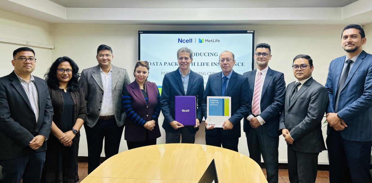 Ncell’s data pack users to receive MetLife’s Insurance Protection