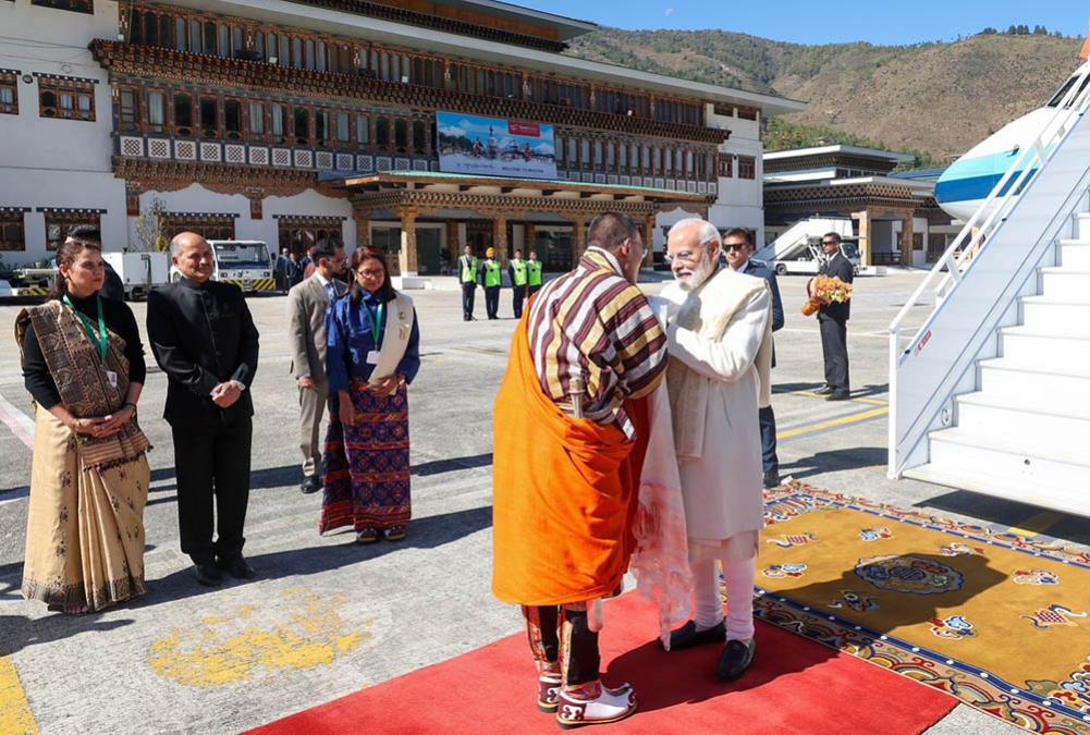 दुई दिने भ्रमणका लागि भुटान पुगे मोदी