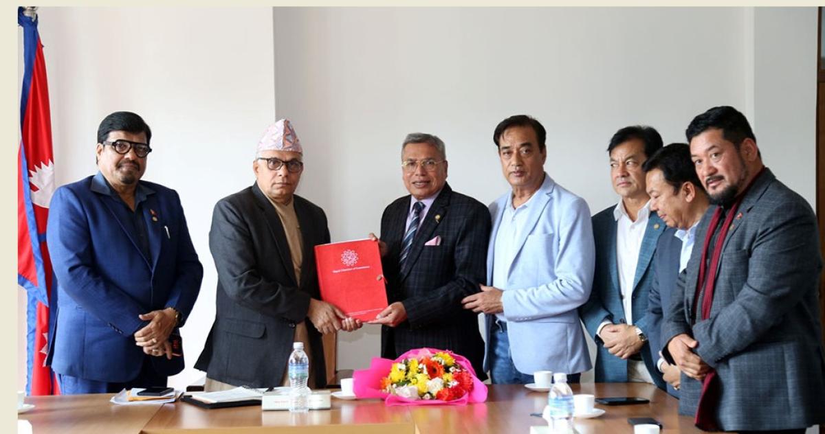 चेम्बरले मुख्य सचिवलाई बुझायो सुरक्षाको प्रत्याभूति र आर्थिक नीतिगत स्थायित्वको सुझाव