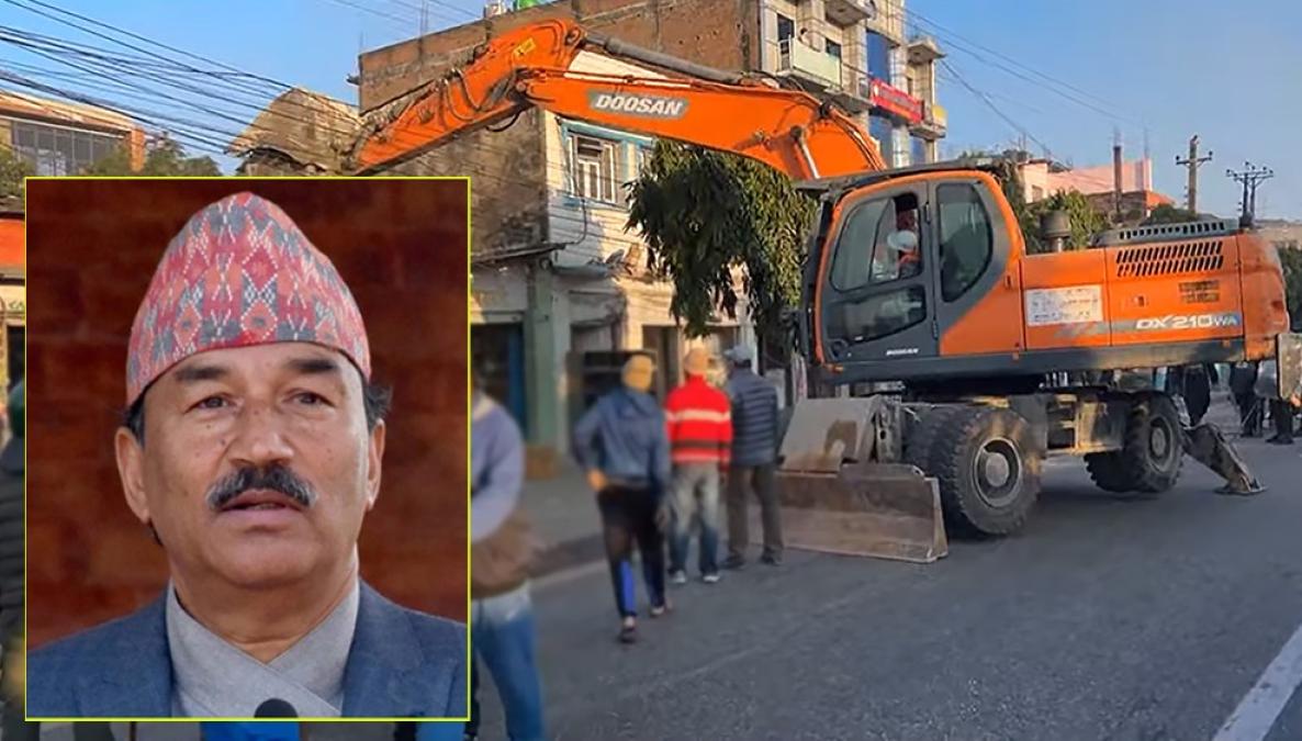 सर्वोच्चको आदेश विपरित हेटौडामा डोजर चलेपछि कमल थापा आक्रोशित