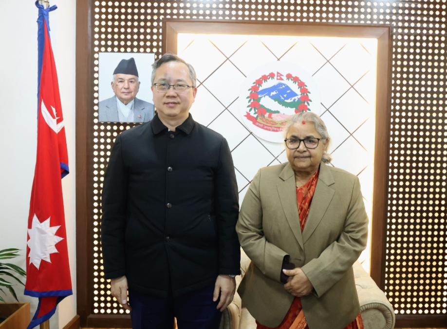 प्रधानमन्त्री सुशीला कार्की र नेपालका लागि चिनियाँ राजदूत सोङ बीच भेटवार्ता