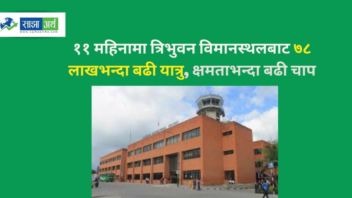 ११ महिनामा त्रिभुवन विमानस्थलबाट ७८ लाखभन्दा बढी यात्रु, क्षमताभन्दा बढी चाप