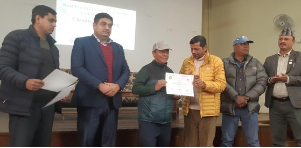 पथप्रदर्शकलाई तीन दिने चरा पहिचान तालिम