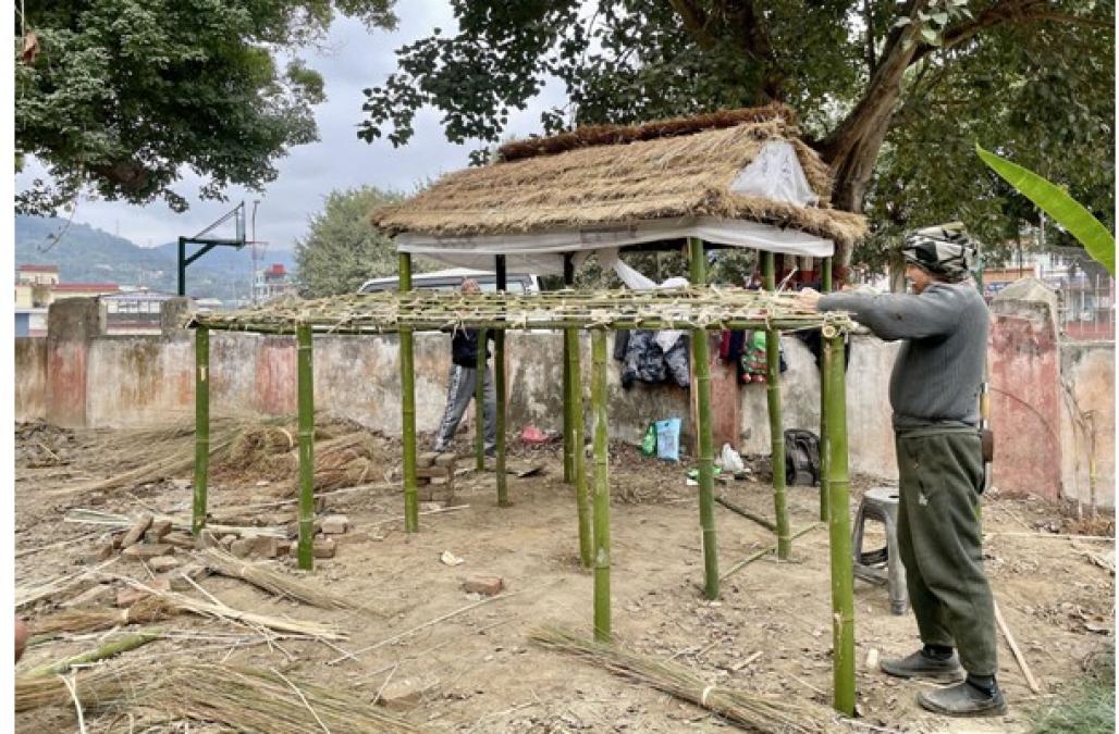 आदिवासी जनजाति महोत्सवः तीन जातिका नमुना घर निर्माण