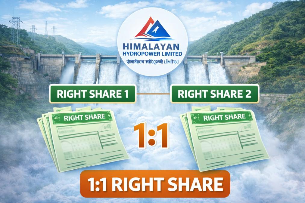 हिमालयन हाइड्रोपावरलाई १:१ हकप्रद सेयर निष्कासनका लागि ईआरसीको सैद्धान्तिक स्वीकृति