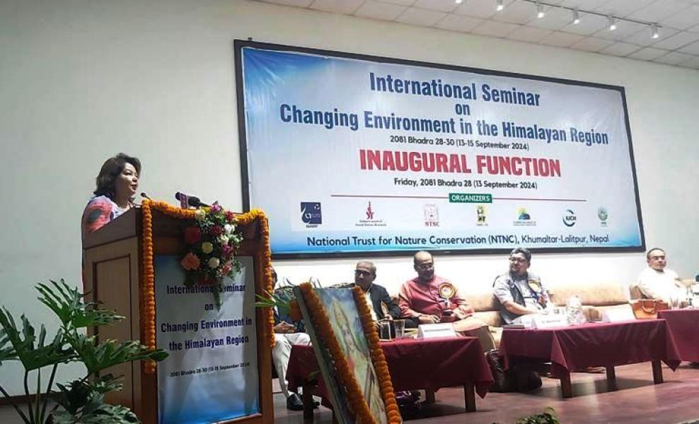 जलवायु परिवर्तनले हिमालयमा अकल्पनीय असर गरिरहेको परराष्ट्रमन्त्री राणा को भनाई