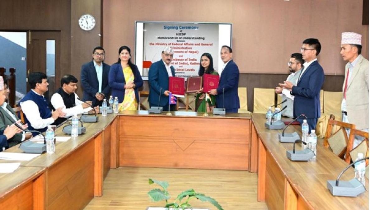 भारत–नेपाल सहयोगः सामुदायिक विकासका सात परियोजना कार्यान्वयनको सम्झौता